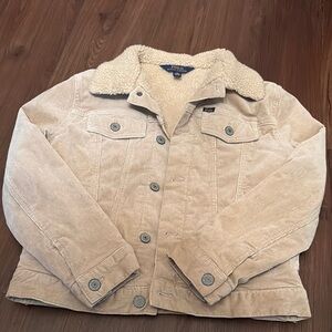 Ralph Lauren  Beige Corduroy Jacket with Sherpa Collar